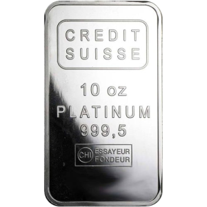 10 oz Credit Suisse Platinum Bar (New)